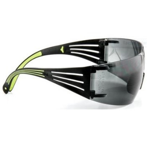 3M Impact Safety Glasses, Anti-Fog/Anti-Scratch, Gray Lens, Neon Green/Black