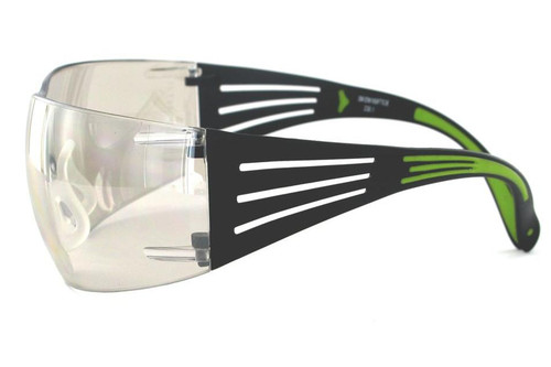 3M Low Profile Safety Eyewear, Anti-Fog/Anti-Scratch, Neon Green/Black Lens, Neon Green/Black