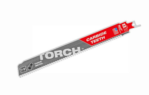 Milwaukee 9in. 7 TPI Torch Carbide Teeth Metal Cutting Sawzall Reciprocating Saw Blade