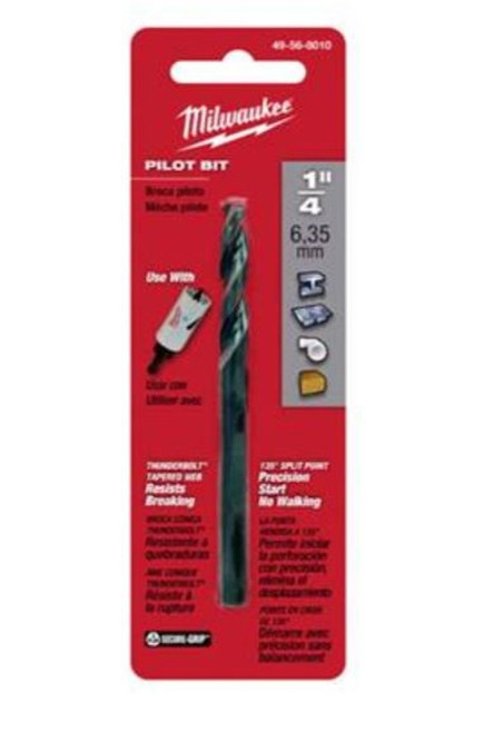 Milwaukee 1/4" x 4" High Speed Steel Pilot Bit