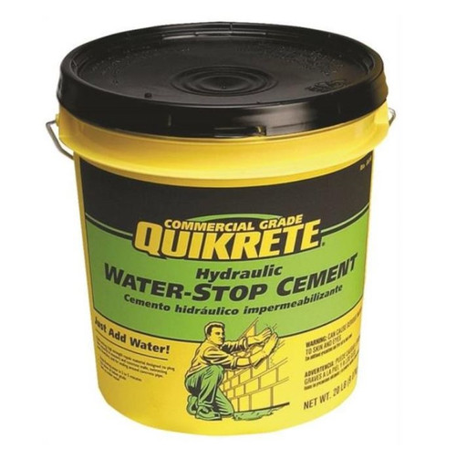 Quikrete Hydraulic Water Stop Cement - Gray to Gray/Brown - 20 lb Pail