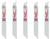 Milwaukee 6in. Muilti-Material Cutting Sawzall Reciprocating Saw Blades - 5 Pack