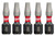 Milwaukee 1 in. #2 Square Recess Shockwave Impact Duty Steel Insert Bits - 5 Pack