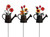 Alpine Metal Watering Can Garden Stake - 1 Stake - Assorted