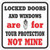 Ozark Leather - Locked Doors and Windows Sign 