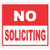 Ozark Leather- No Soliciting Sign- Red