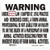 Ozark Leather- New Mexico Equine Warning Sign- White