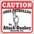 Ozark Leather - Caution Patrolled by Attack Donkey Sign 