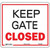 Ozark Leather - Keep Gate Closed Sign 