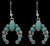M&F Silver & Turquoise Squash Blossom Hook Earrings