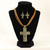 M&F - Blazin Roxx - Large Patina Cross Pendant Necklace Set