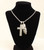 M&F Mens Cross & Feather Twister Necklace