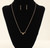 Blazin Roxx Gold Longhorn Bar Necklace & Earring Set