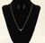 M&F Blazin Roxx Gold Longhorn Bar Necklace &  Earring Set