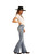 Rock & Roll Cowgirl High Rise Extra Stretch Striped Trouser Jeans