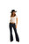 Rock & Roll Cowgirl Mid Rise Extra Stretch Dark Wash Trousers