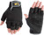 Wells Lamont Mens Fingerless Synthetic Leather Palm Gloves