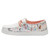 Hey Dude Girls Wendy White Doodle Bohon Casual Shoes