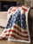Carstens Wrangler Stars & Stripes USA American Flag Sherpa Fleece Throw Blanket