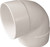 Genova 400 Short Turn Pipe Elbow, 90 deg, 4 in, Hub, PVC