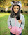 Doodle Pants Girls Pink Horse 3D Hoodie - Front