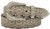 M&F Womens Lace & Bead Overlay Brown Croco Belt
