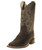 Old West Youth Green Waxy Top Brown Western Boots