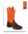 Jama Boots - Boys Orange and Brown Square Toe Boots