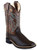 Old West- Boys Broad Square Toe Leatherette Boots- Brown