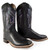 Old West Boys Black & Turquoise Square Toe Boots