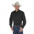 Wrangler - Western Dobby Striped Long Sleeve Snap Shirt - Black