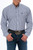 Cinch Mens Royal Blue Stripe Long Sleeve Western Shirt
