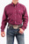 Cinch Mens Classic Solid Burgundy Button Down Western Shirt
