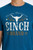 Cinch Mens Teal Cattle Company Short Sleeve T-Shirt