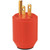 Cooper Wiring High Visibility Straight Electrical Plug 125 Volt - Orange