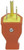 Cooper Wiring 3 Wire Grounded Straight Electrical Plug - Orange