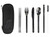 EcoVessel Wanderware 6 Piece Reusable Utensil Set - Black Shadow