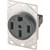 Cooper Wiring 1258-SP Grounded Straight Blade Electrical Receptacle