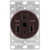 Cooper Wiring Straight Blade Grounded Power Receptacle - Brown