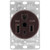 Cooper Wiring Straight Blade Grounded Power Receptacle - Brown