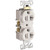 Cooper Wiring Gounded Duplex Receptacle 125 Volt 3 Wire - White