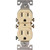 Cooper Wiring Ivory Double Grounded Straight Blade Duplex Receptacle