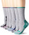 Dickies Womens Dri-Tech Light Grey Crew Socks Assorted - 6 Pack - Size 6-9