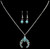 M&F Silver & Turquoise Squash Blossom Jewelry Set