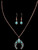 M&F Patina & Turquoise Squash Blossom Jewelry Set