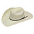 M&F - White Twister Bangora Western Straw Hat