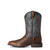 Ariat Mens Shock Shield Layton Weathered Chestnut & Rail Blue Square Toe Boots