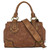 Justin Weathered Brown With Tan Trim Satchel