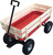 Backyard Expressions 40" Red Steel Wagon With Wooden Sides