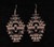 Silver Strike Western Wood Cutout Multi-Colored Earrings